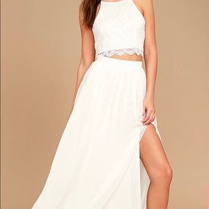 White maxi dress
